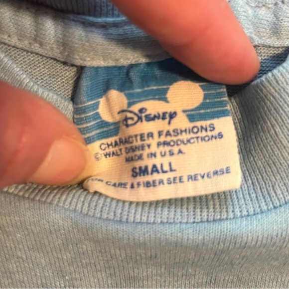 Vintage 1980s Disney Character Fashions Mickey Mouse Blue Crop Top Women’s Small - Picture 2 of 9